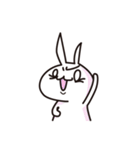 しろめのうさもどき（ゆるめのネガティブ）（個別スタンプ：1）