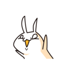 しろめのうさもどき（ゆるめのネガティブ）（個別スタンプ：2）