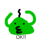 バリエーション豊富！！緑のスライムくん！！3（個別スタンプ：6）