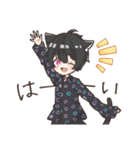 のら猫ブラ子がにゃんにゃんするスタンプ（個別スタンプ：12）