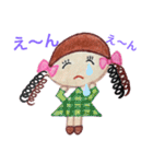 色鉛筆で描くお洒落な女の子（個別スタンプ：8）