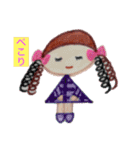 色鉛筆で描くお洒落な女の子（個別スタンプ：10）