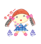 色鉛筆で描くお洒落な女の子（個別スタンプ：13）