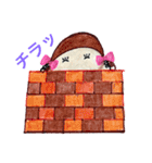 色鉛筆で描くお洒落な女の子（個別スタンプ：16）