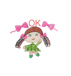 色鉛筆で描くお洒落な女の子（個別スタンプ：18）