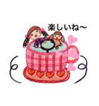 色鉛筆で描くお洒落な女の子（個別スタンプ：20）