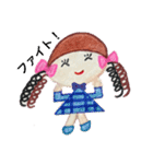 色鉛筆で描くお洒落な女の子（個別スタンプ：21）