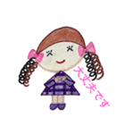 色鉛筆で描くお洒落な女の子（個別スタンプ：25）