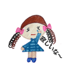 色鉛筆で描くお洒落な女の子（個別スタンプ：28）