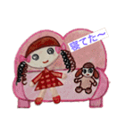 色鉛筆で描くお洒落な女の子（個別スタンプ：31）