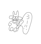 画伯の動物王国(？)（個別スタンプ：4）