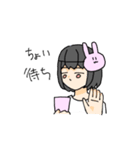 うさぎ可愛し女の子（個別スタンプ：8）