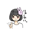 うさぎ可愛し女の子（個別スタンプ：11）