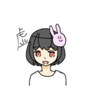 うさぎ可愛し女の子（個別スタンプ：18）