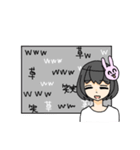うさぎ可愛し女の子（個別スタンプ：21）