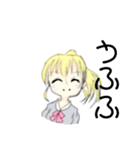 ポニーテールの金髪女子だよー（個別スタンプ：3）
