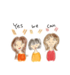 ゆるゆるガールズとちょっと旅先の思い出（個別スタンプ：1）