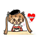 ツインテールのねこ（個別スタンプ：1）