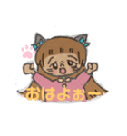 ツインテールのねこ（個別スタンプ：5）