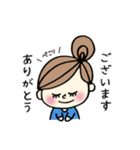 おだんごの女の子(敬語)（個別スタンプ：3）