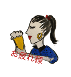 HAPPYな女の子たち（個別スタンプ：5）