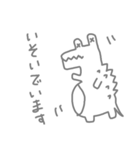 グレーのワニ（個別スタンプ：13）
