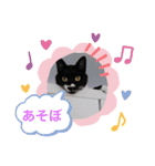 黒白猫クーちゃん・キジ白猫さんまくん☆4（個別スタンプ：2）