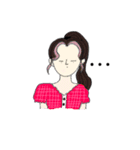 韓国の女の子 日本語.ver（個別スタンプ：6）