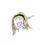 韓国の女の子 日本語.ver（個別スタンプ：9）