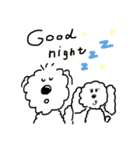 ぷんねも ビションフリーゼとトイプードル（個別スタンプ：1）