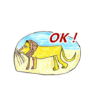 ネコ科の動物達（メッセージ入り）（個別スタンプ：4）