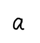 やる気のないローマ字用アルファベット（個別スタンプ：1）