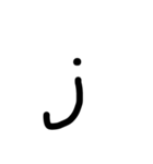 やる気のないローマ字用アルファベット（個別スタンプ：10）