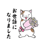 ねこちゃんいっぱい7 敬語毛筆（個別スタンプ：34）