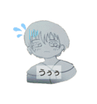 コミック風ショートカットの女の子（個別スタンプ：3）
