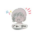 コミック風ショートカットの女の子（個別スタンプ：5）