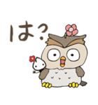 フクロウ と 種子人(日常語)（個別スタンプ：13）