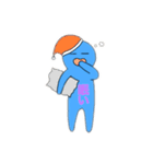 青い人間スタンプ（個別スタンプ：2）