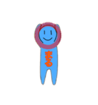 青い人間スタンプ（個別スタンプ：3）