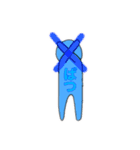 青い人間スタンプ（個別スタンプ：4）