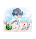 星の子かいじゅう 蒼星ティノすたんぷ☆夏（個別スタンプ：7）