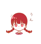 みつあみの女の子。（個別スタンプ：2）