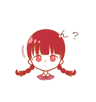 みつあみの女の子。（個別スタンプ：3）