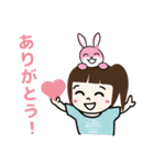 よしかちゃん(8才)とその友達のうさちゃん（個別スタンプ：3）