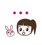 よしかちゃん(8才)とその友達のうさちゃん（個別スタンプ：5）