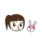 よしかちゃん(8才)とその友達のうさちゃん（個別スタンプ：6）