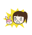 よしかちゃん(8才)とその友達のうさちゃん（個別スタンプ：9）