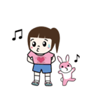 よしかちゃん(8才)とその友達のうさちゃん（個別スタンプ：13）