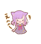 ♡。猫耳女の子のかわいい日常スタンプ（個別スタンプ：35）