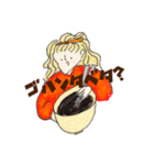 韓国の女の子 大きい文字.ver（個別スタンプ：2）